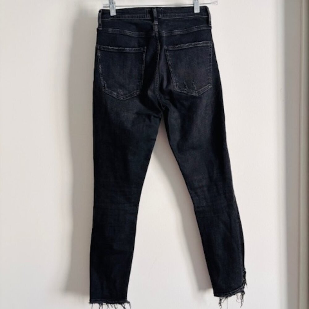 Agolde Distressed Staight Leg Jeans - Black size 27 - Picture 2 of 7